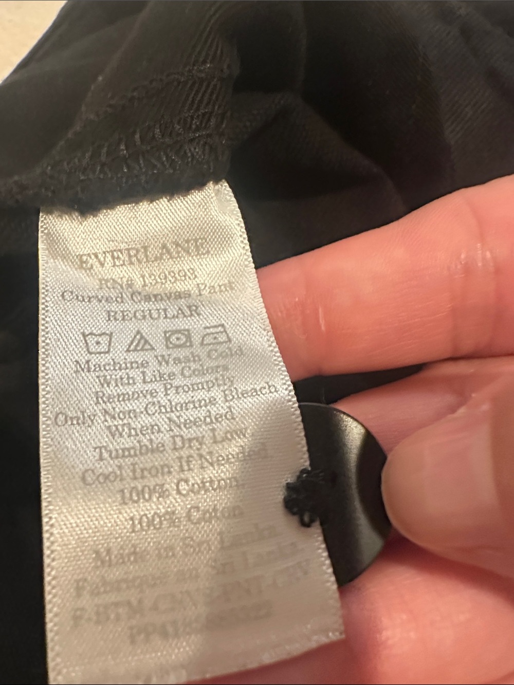 Everlane Curved Canvas Pant Sz 2 Black Cotton Minimalist Neutral Capsule Classic - Picture 6 of 13